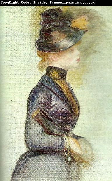 Pierre Renoir woman in blue